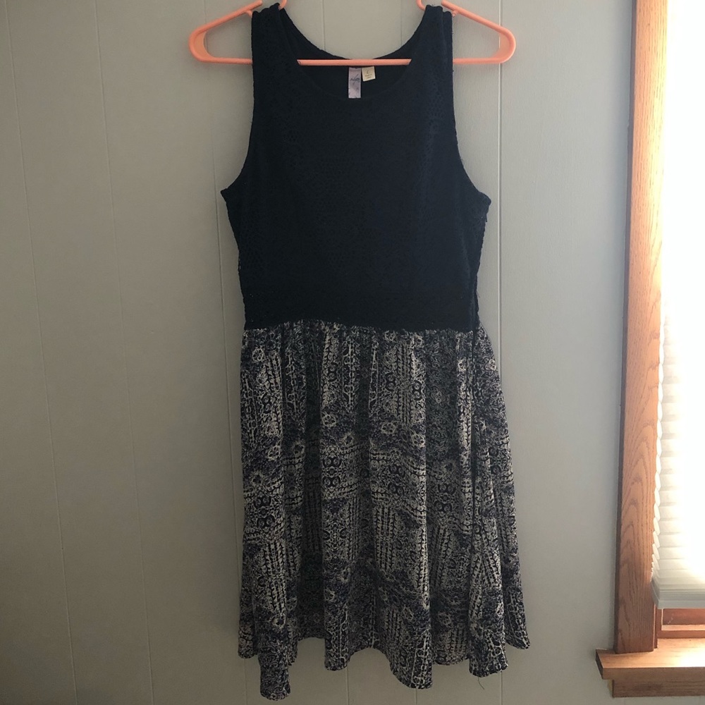 Francesca’s navy and printed 2 for style dress